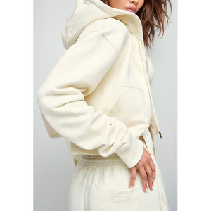 Sudadera con logotipo personalizado 100% algodón chaqueta deportiva suelta invierno impresión Digital Streetwear con capucha cremallera hombres sudadera - Product Image 4