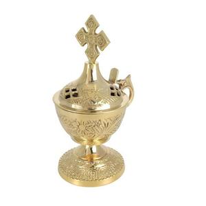 Ornement d'église de Noël en laiton festif Design vintage décor de chapelle de vacances pour cheminée de table ou espace spirituel - Product Image 4