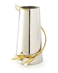 Vase de sol au design moderne fait main, en acier inoxydable de haute qualité, finition polie, décoration de mariage - Product Image 5