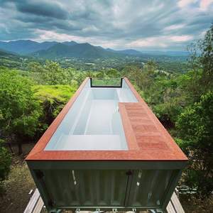 20FT สระว่ายน้ำกลางแจ้งขนาดใหญ่ทำจากอะคริลิคทำจากไฟเบอร์กลาส40ft 18ft สั่งทำได้สำหรับทำความสะอาดน้ำตก - Product Image 5