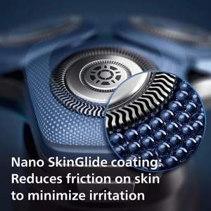 Afeitadora Eléctrica Húmeda/Seca para Hombre con Triple Cuchilla, Recortadora Desplegable, Base de Carga, Estuche de Viaje, Cepillo de Limpieza - Impermeable IPX7, Inalámbrica - Product Image 4