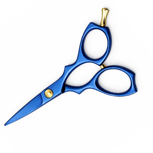 Tijeras de Corte de Pelo Profesionales Azules de Lujo MANAN INSTRUMENTS, Tijeras de Barbero de Acero Inoxidable 4Cr13 con Hoja Afilada - Product Image 1