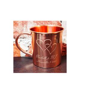 Auténtica taza de cobre de mula de Moscú con diseño clásico y pulido artesanal adecuada para regalar uso en bares o decoración de cocina rústica - Product Image 4
