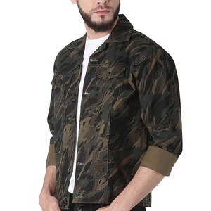 Digital Print <b>Denim</b> <b>Jackets</b> with Color Fade Resistance High Quality Fashionable Men's <b>Denim</b> <b>Jackets</b> for Sale - Product Image 3