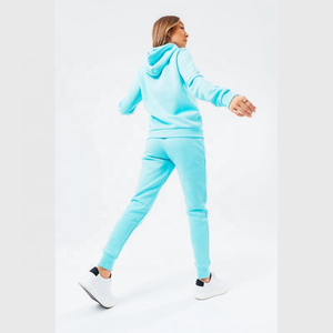 Automne hiver femmes vêtements de sport décontractés Jogging costumes femmes mode recadrée à capuche et pantalon deux pièces ensemble femmes survêtement - Product Image 6