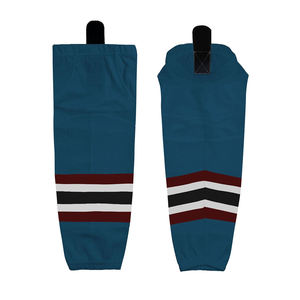 Concevez vos propres vêtements de sport sublimés Chaussettes de hockey sur glace Nom de l'équipe personnalisé Service OEM disponible Chaussettes de hockey sur glace - Product Image 1