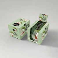 Boîtes de présentation de comptoir en carton biodégradable personnalisées logo imprimé pour l'emballage de barre de protéine de lactosérum chocolat collation UV pour les aliments