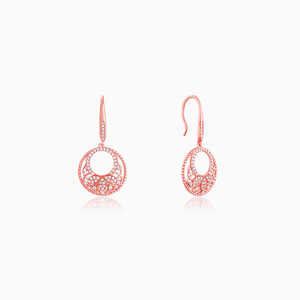 Rose Gold Crescent Affair <b>Fashion</b> <b>Earrings</b> - Product Image 4