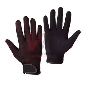 Guantes de equitación inglés occidental El mejor diseño Guantes de agarre ecuestre Logotipo personalizado Equipo de equitación profesional Hombres Mujeres Jóvenes - Product Image 1