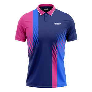 Polo de tennis imprimé sans couture le plus vendu Polyester de haute qualité Spandex manches complètes respirant extensible dans les quatre sens actif - Product Image 1