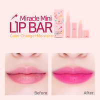 RIVECOWE Miracle Mini Lip Bar 1g Bálsamo Labial Hidratante Natural con Aceite de Semilla de Macadamia, Manteca de Karité y Extractos Florales, Hecho en Corea, Aclarante para Labios
