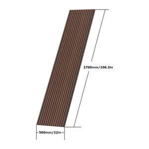 Panneau mural acoustique à lattes <span class=keywords><strong>de</strong></span> <span class=keywords><strong>bois</strong></span> décoratives au design contemporain PET insonorisant pour appartements hôpitaux hôtels écoles villas - Product Image 5