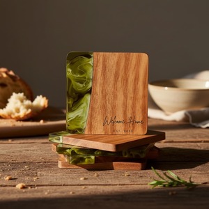 <b>Epoxy</b> Wood Coasters Beautiful Resin River Designs Durable Handmade Eco Friendly Oil Proof Customizable for Elegant Rustic Modern - Product Image 5