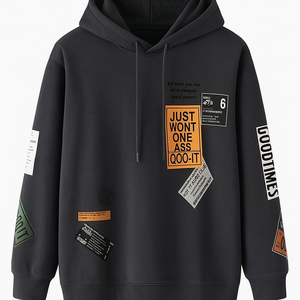 2025 hommes Streetwear pleine à capuche coton respirant sweat à capuche court français éponge Logo personnalisé broderie Anti-rétrécissement caractéristique bouffée - Product Image 3