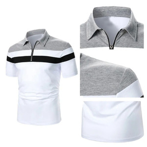 Hombres de algodón de alta calidad para polos con logotipo bordado personalizado Ropa deportiva de marca informal Patrón sólido para camiseta de polo - Product Image 5