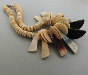 Bộ lạc kho báu thanh lịch vàng mạ sừng trâu & xương cổ áo vòng cổ của phụ nữ trang sức cưới Bộ sưu tập bán buôn M.R.S. <span class=keywords><strong>Ex</strong></span> - Product Image 2