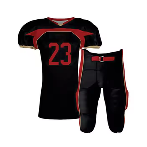 Black American Football Jersey With Purple Number 24 And <b>White</b> <b>Pants</b> Set For <b>Men</b> Moisture Wicking Sublimated Print - Product Image 3