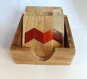 Produit de haute qualité aux prix les plus bas Design artistique napperons personnalisés sous-verres en résine époxy et bois Napperon tarifs de gros - Product Image 2