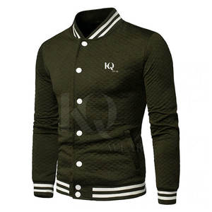 Chaqueta Letterman Estilo Urbano para Hombre, Diseño Moderno con Cierre Frontal, Tela Cómoda Reversible de Algodón/Lana, Perfecta para Atuendos Casuales - Product Image 2
