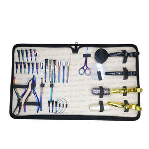 Extensión de trabajo de salón de calidad Premium, herramientas multicolores, alicates para abalorios, protector, tarro de cuentas para juego de extensiones de cabello - Product Image 1