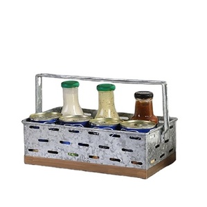 Caddy à outils de rangement galvanisé dernier modèle, ustensiles de cuisine de restaurant, poignée en métal, forme rectangulaire, organisation élégante et durable - Product Image 2
