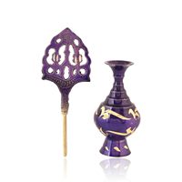 Adiba Home Decor Porte-Surma en Laiton Moderne pour Kohl et Kajal |   Fabriqué à la main, réglable, antidérapant, multifonctionnel