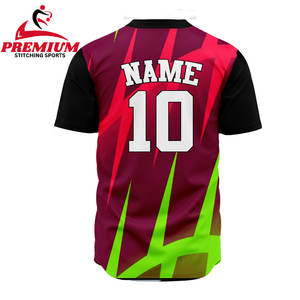 Camisetas de Béisbol de Poliéster Elásticas de Secado Rápido y Transpirables de Alta Calidad, Personalizadas, con Cuello en V, Bordadas, Estampadas, Tallas Grandes - Product Image 2