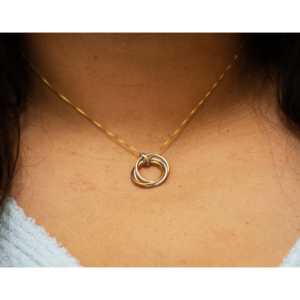 จี้ชุบทองและโรสโกลด์ที่เรียบง่ายและสง่างาม - Product Image 3