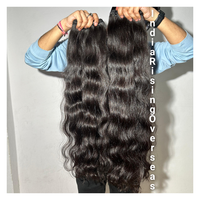 Vente chaude 2025 naturel vague Style cuticules brutes alignées Double trame sud indien Temple Extensions de cheveux prix le plus bas
