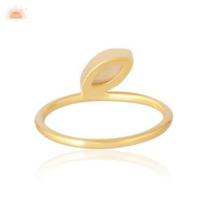 Marquise Shape Ethiopian <b>Opal</b> Gemstone <b>Ring</b> Beautiful Handmade 9k Solid Gold <b>Ring</b> Jewelry Manufacturer - Product Image 4