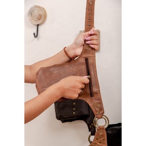 Bolso de motorista de cuero Riñonera Bolsa Cinturones de bolsillo de cuero Cinturón de motocicleta Unisex - Product Image 5