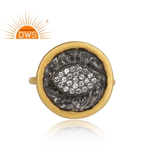 Hot Selling Sterling Silver 18K Gold Plated Natural <b>Cz</b> Gemstone Eye Design Stackable <b>Ring</b> Demi Fine Jewelry Manufacturer - Product Image 3