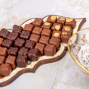 Bandeja de exhibición de madera de perlas para chocolate, bandeja de servicio de postre árabe, venta al por mayor - Product Image 5