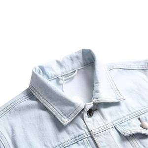 Veste en jean vintage délavée à l'acide avec détails boutonnés, écologique, respirante, pour homme, hiver, logo personnalisé, haute qualité - Product Image 2