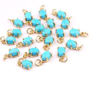 6x8mm Rose Opale Gemstone Pendentif Forme Ovale avec Or Vermeil Prong Set Facettes En Argent Sterling Lunette Réglage Incrustation Cadeau - Product Image 6