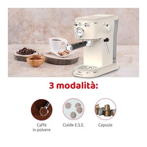 AROMATICA Plus 3-in-1 เครื่องชงกาแฟแคปซูลอัตโนมัติ 1100W สีขาว สำหรับใช้ในบ้าน โรงแรม รุ่นอินเทอร์เฟซฝรั่งเศส 118320003 - Product Image 4