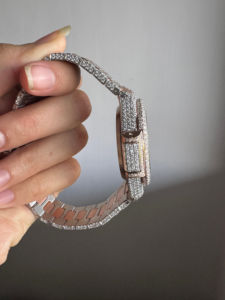 High Quality VVS Moissanite Diamond <b>Wrist</b> Watch <b>for</b> <b>Men</b> Hot Selling Stainless Steel <b>Band</b> Movement Iced out Hip Hop Watch - Product Image 3