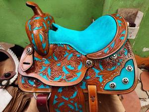 ขี่ม้าหนังวัวสไตล์อังกฤษพร้อมสเปอร์หนังแท้ - Product Image 2