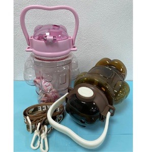 Bpa Free Tritan <b>Kids</b> Drink <b>Bottles</b> Custom Logo Multi Color Transparent Clear Plastic <b>Water</b> <b>Bottles</b> for Gym Sports with Straw - Product Image 4
