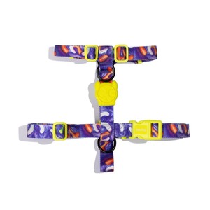 H3D Puff Reflective Pet Harness Personalized Cartoon Striped Vest for <b>Dogs</b> XS to XL Sizes with Walking <b>Lights</b> & Features - Product Image 2