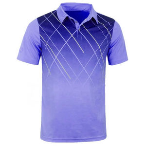 Sublimación sólida para hombre, camisa con logotipo personalizado, ropa deportiva de secado rápido, tela de poliéster transpirable, camisa de Golf informal de manga corta - Product Image 6
