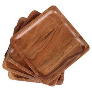 BEST-VENTA DE FÁBRICA AL POR MAYOR PERSONALIZADO NUEVO Rectangular Acacia Bandejas DE SERVICIO DE MADERA Decorado Bandeja de servicio de madera - Product Image 3