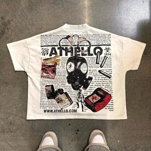 Camisetas recortadas de gran tamaño personalizadas para hombres 100% algodón Dtg estampado diseño gráfico peso pesado Boxy camisetas - Product Image 6