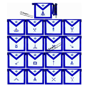 Tablier maçonnique de bonne qualité et col en chaîne PAST-MASTER-LAMCO-EMBROIDERED-APRON maçonnique - Product Image 4