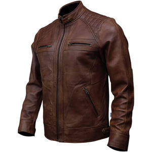 Chaqueta Bomber de piel de vaca auténtica 100% para hombre, talla grande, letra Vintage, transpirable, Anti-UV, temporada de invierno, tela de lona baja - Product Image 3