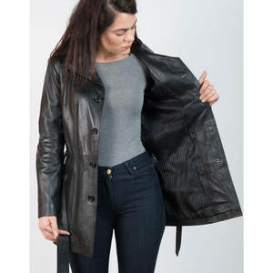 2025 nuevas llegadas precio ropa de mujer Abrigos de cuero mejor precio cómodo secado rápido transpirable de talla grande abrigos de cuero para mujer - Product Image 6