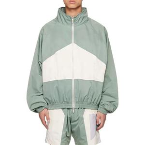 Survêtement en nylon coupe-vent à blocs de couleur pour hommes Sports Active Wear Vestes et shorts Ensembles de jogging deux pièces - Product Image 1