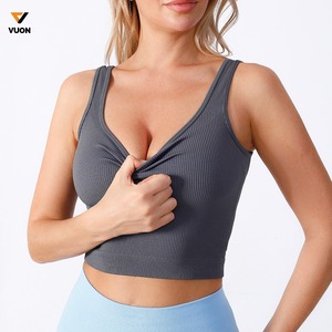 Côtes extensibles à 4 voies pour un entraînement de haute intensité Top de fitness sans manches Fashion Women's Yoga Sleeveless Tops - Product Image 2