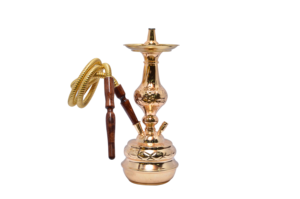 Authentique chicha égyptienne artisanale Khalil Mamoon en laiton doré gravé, avec tuyau (49 cm) - Product Image 6