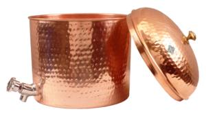 IndianArtVilla Pur Cuivre Martelé Conception Pot D'eau Distributeur Joint Anti-Fuite pour Stockage et Boissons, 7000 ML - Product Image 2